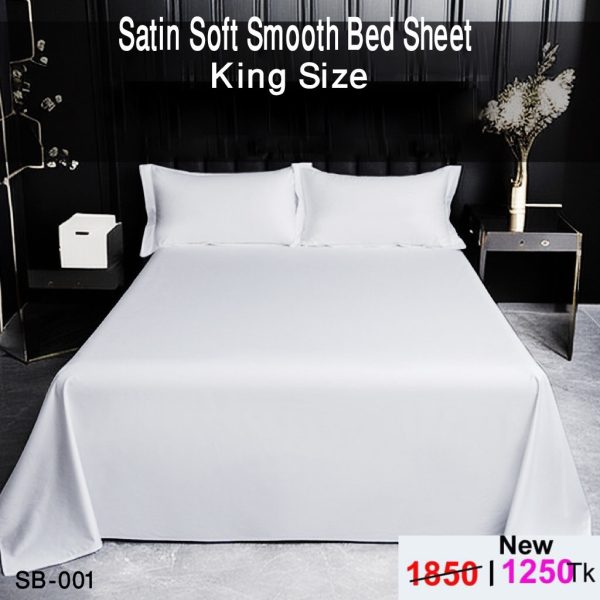 SATIN KING SIZE BED SHEET