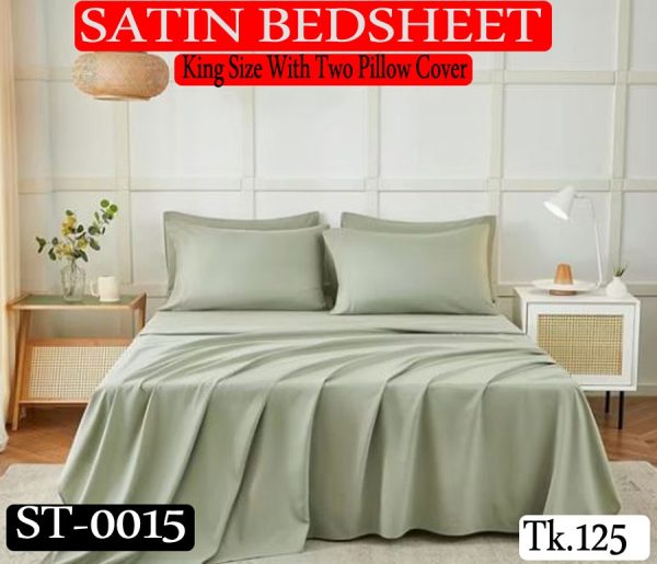 SATIN KING SIZE BED SHEET