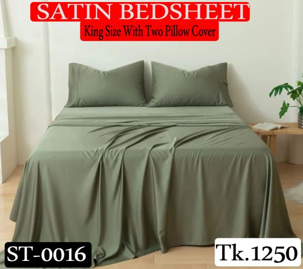 SATIN KING SIZE BED SHEET